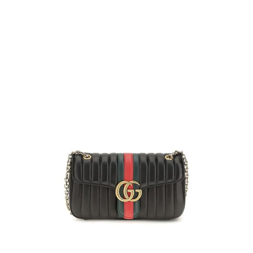 Gucci Black Calf Leather Bos Taurus Shoulder Women's Bag